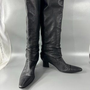 Rosetta Getty Black Leather Knee-high Boots, Size 40